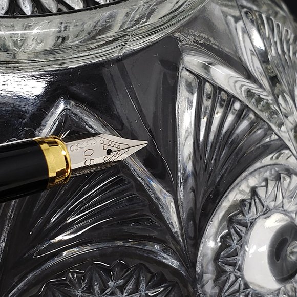 Antique Glass Bowl Peacock Feather Style - Picture 5 of 11